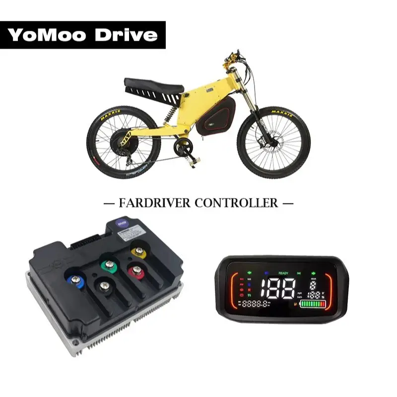 

Fardriver ND721000 72V 500A Peak 1000A 6KW-8KW BLDC PMSM FOC Sine Wave Motor Controller With N7 ONE-LIN Display For E-Motorcycle