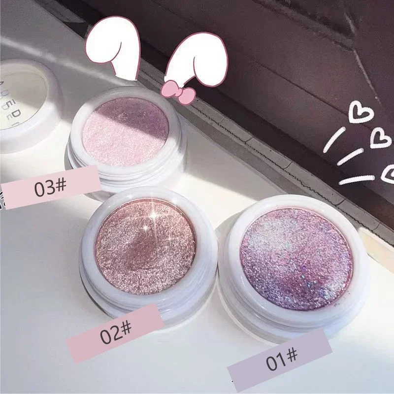 Super Shining Purple Eyeshadow Beautiful Glitter Eyeshadow Longlasting Eye Brightening Pearlescent Shimmer EyeShadow Makeup Tool