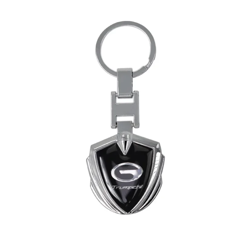 Alloy Car Keychain Key Accessories for Trumpchi Logo gs4 gs5 gs7 gs8 ga3 ga8 ga6 ga5 gm8 Shield Styling Key Ring Pendant