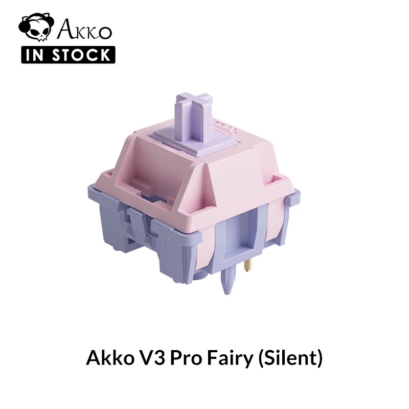 Akko Fairy Switch 5 Pin 50gf Linear Silent Switches For MX Mechanical Keyboard  Suitable for Office Typing(45pcs)