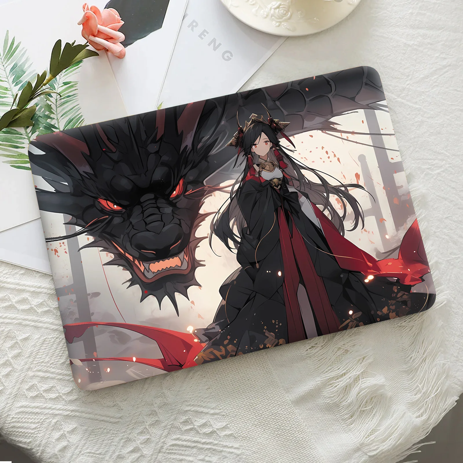 

A set of 2 surface-rendered protective films for laptops, with anime-style laptop skin stickers for decoration,