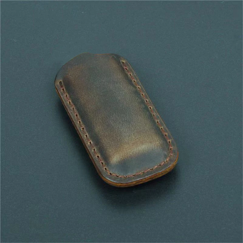 Fashion Solid Color Leather Explosion-Proof Gas Lighter Protect Box For Bic J5 Reusable Portable Case Outside Armor Cover