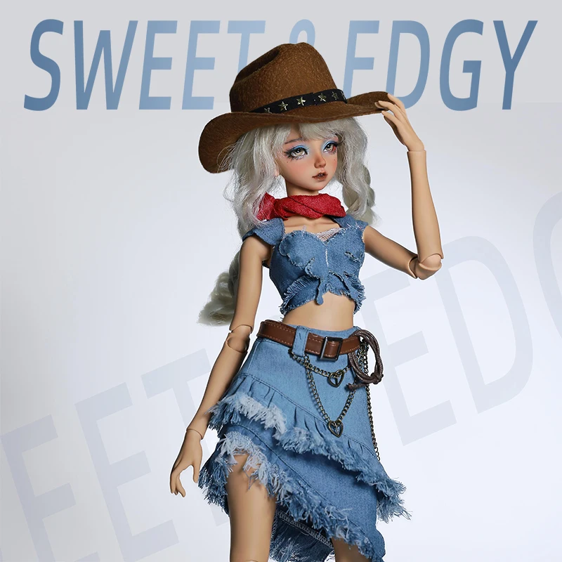 

Original Handmade BJD Doll SD Quartezo Kelerbek Western Cowboy American Retro Style BJD Model Female Figure Collectible Toy