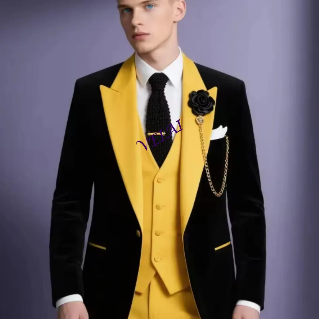 

Customized3 Pieces Slim Fit Men Suits Formal Business Suits Groom Tuxedos For Wedding Party Prom Men Suits Jacket Vest Pants