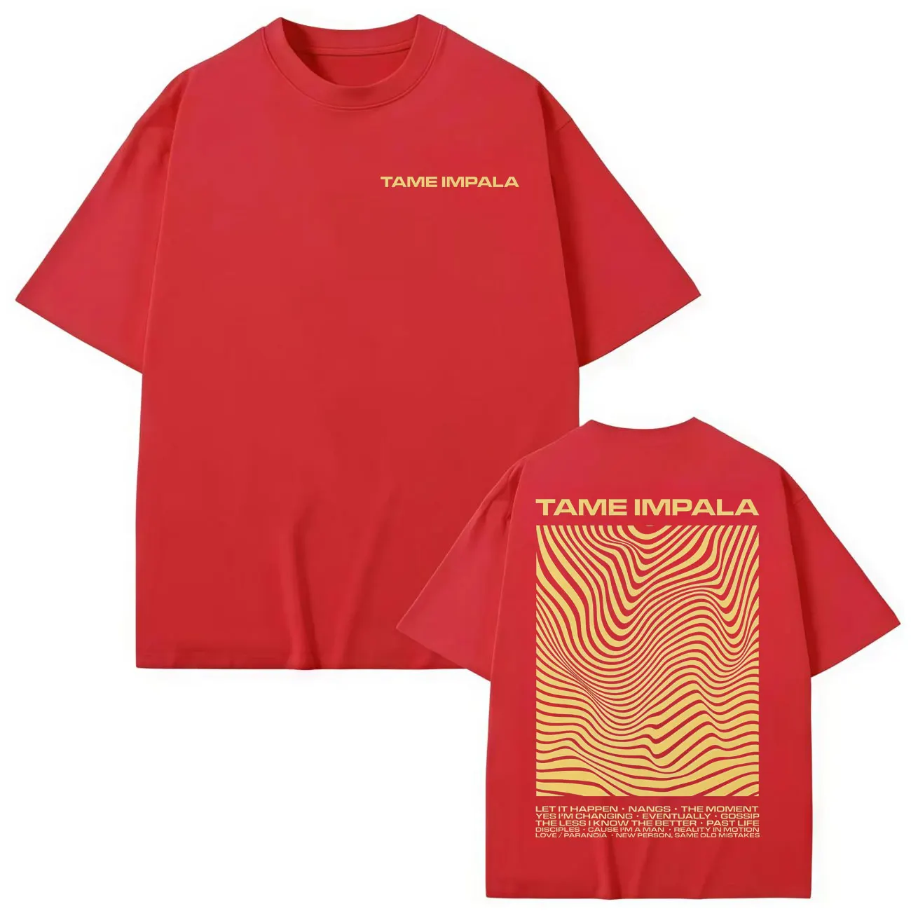 Rock Band Tame Impala Merch T-Shirt Hochwertige Mode Übergroße T-Shirts für Männer und Frauen Sommer Lässiges Baumwoll-Kurzarm-T-Shirt. – Detail 7