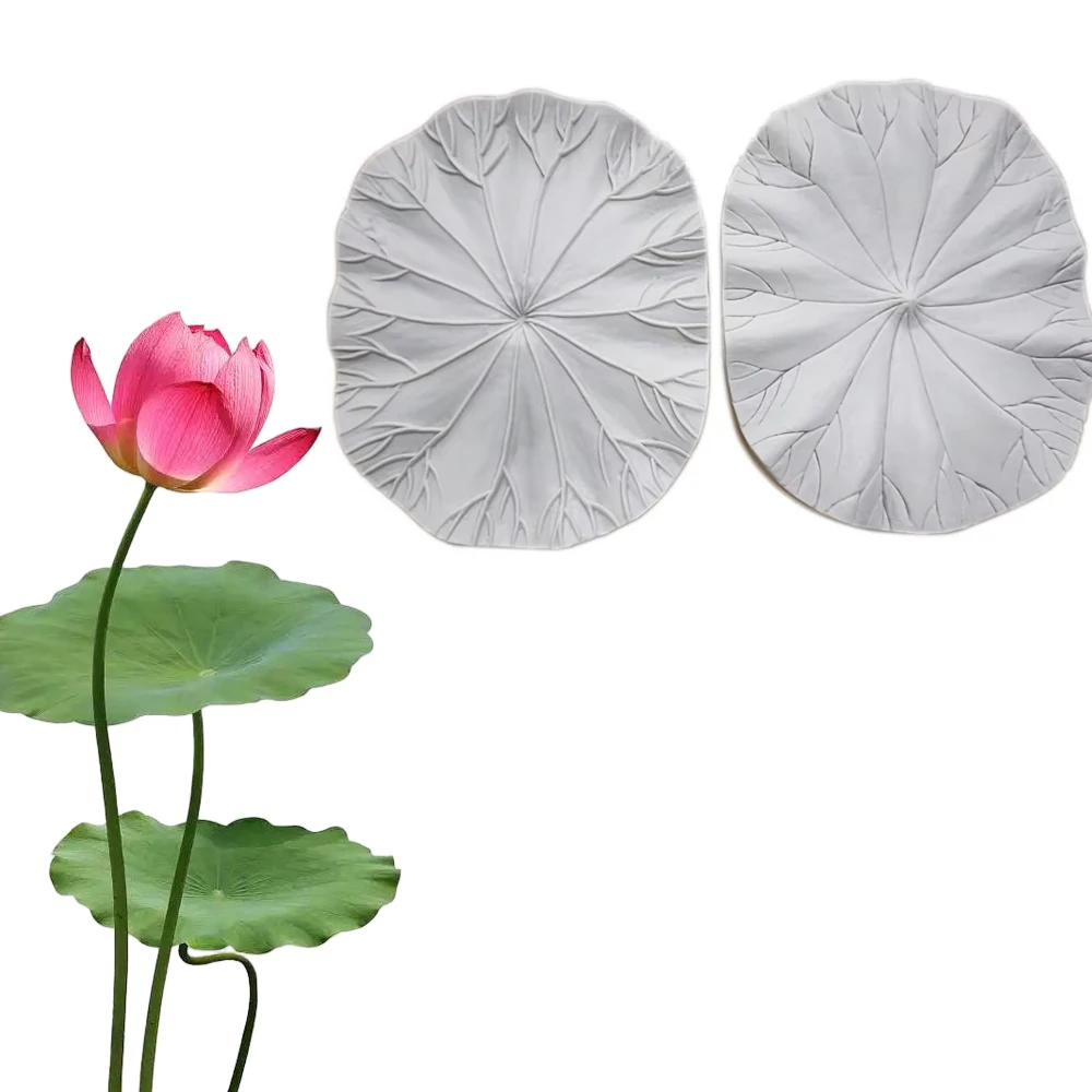 NEW Large Lotus Leaf Veiner Silicone Moulds Fondant Clay ,Sugarcraft Handcraft Cold Porcelain Wax Flower Craft Tools M2927