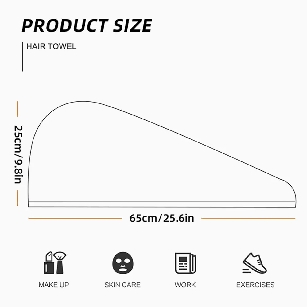 1pc Geometric Hair Towel for Children, Absorbent and Quick-Drying Microfiber Headscarf for Girls, Super Soft Dry Hair Cap.