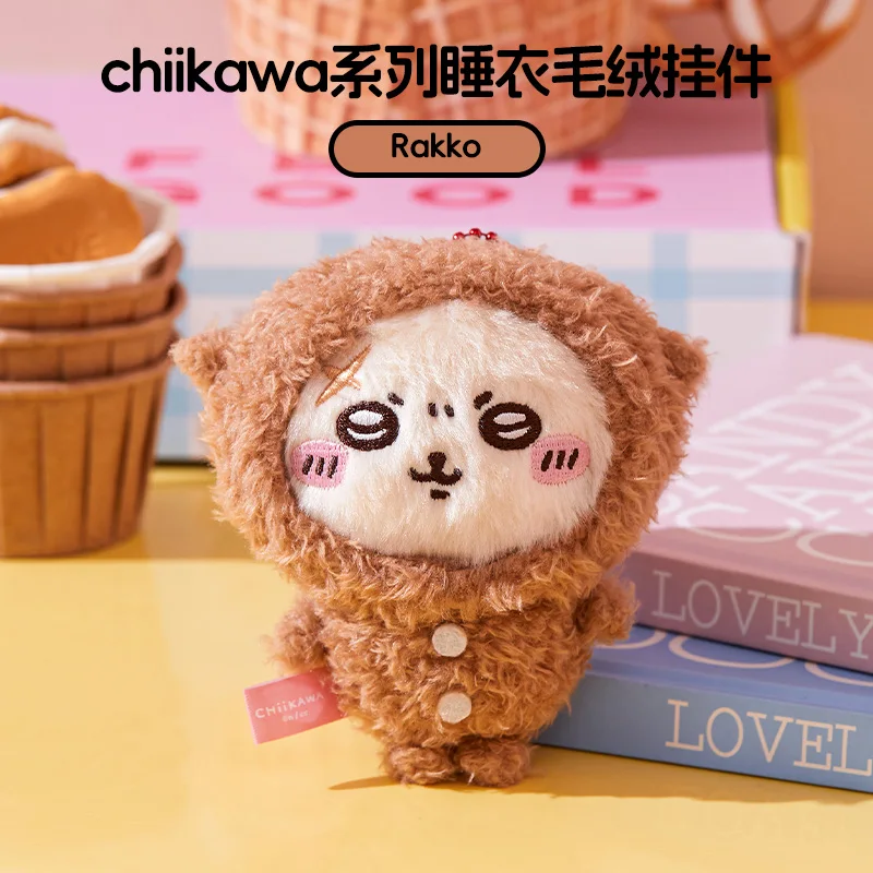 New Miniso Chiikawa Pyjamas Plush Pendant Flying Squirrel Chestnut Steamed Bun Sea Otter Cute Plush Toys Gifts