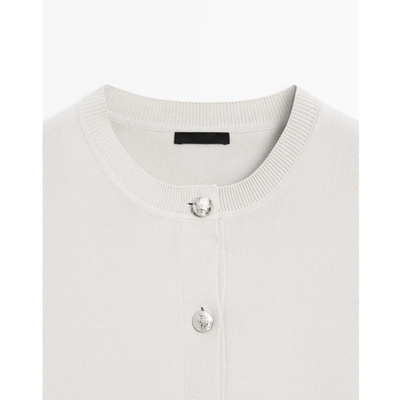 Léger ort Sve rond Ne tricoté ouvert devant irt banlieue Sle femmes Faion été nouveauté fibre de Polyester