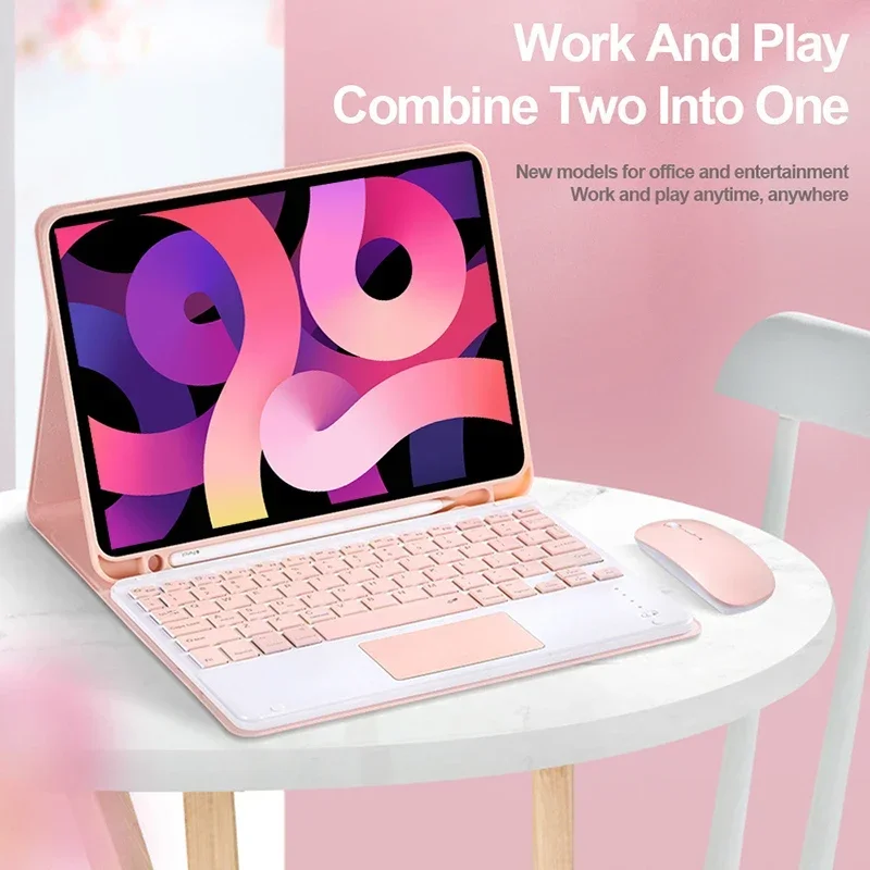 For iPad 10th Generation 10.9 Inch Keyboard Case For iPad Pro Air 4 5 iPad Air 2 5 6th Air 3 Pro iPad 9/8/7th Covers Funda