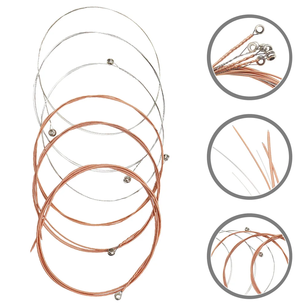 

1 Bag Guitar Strings Replacement Durable Metal Folk Acoustic Classic Set For Clear Tone Warm Resonance Guitar Accessories