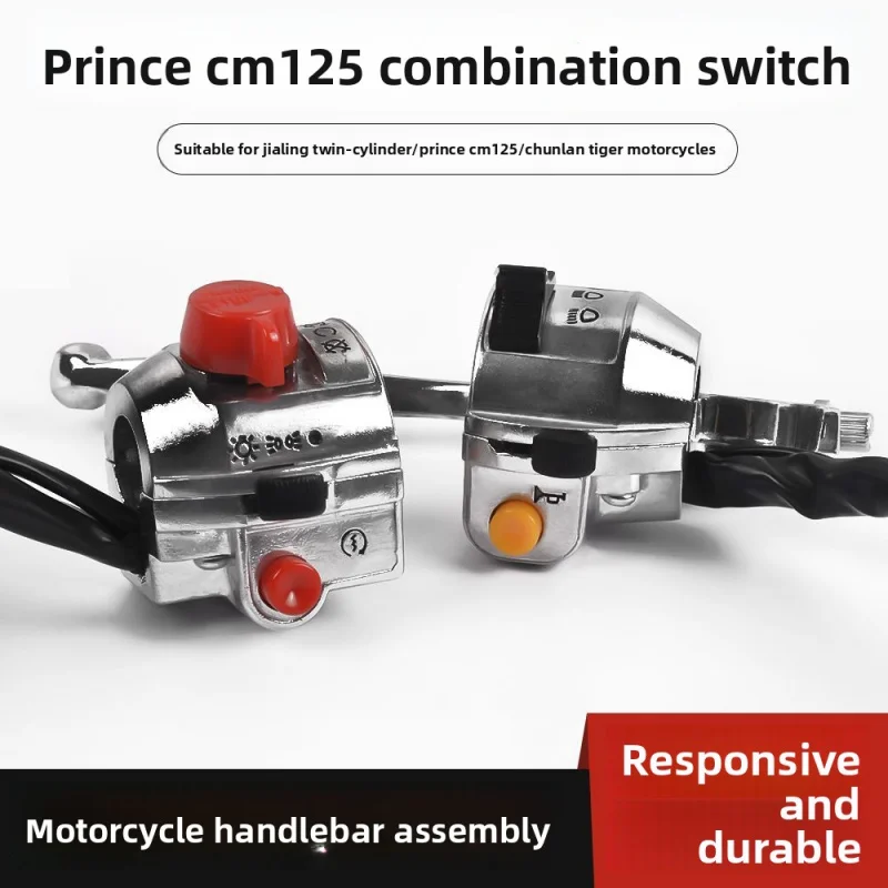 

Motorcycle headlight and horn button handle, applicable to Jialing twin-cylinder Taizi turn signal CM125 seat switch assembly.