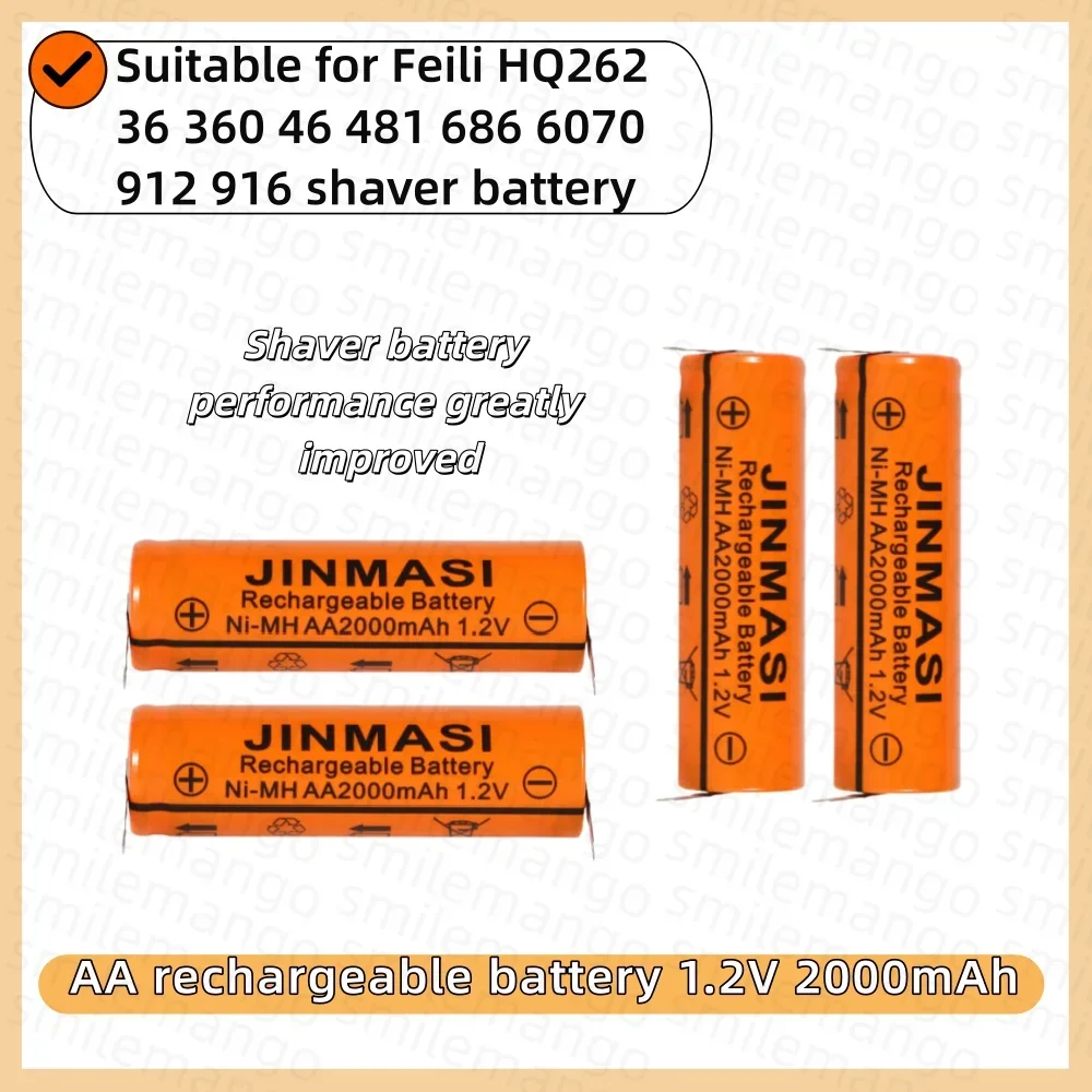 1-10PCS 2.4V Ni-MH Battery For Philips BodyGroom 7100 TT2029 TT2030 TT2036 TT2040/32 PG350 Shaver Razors