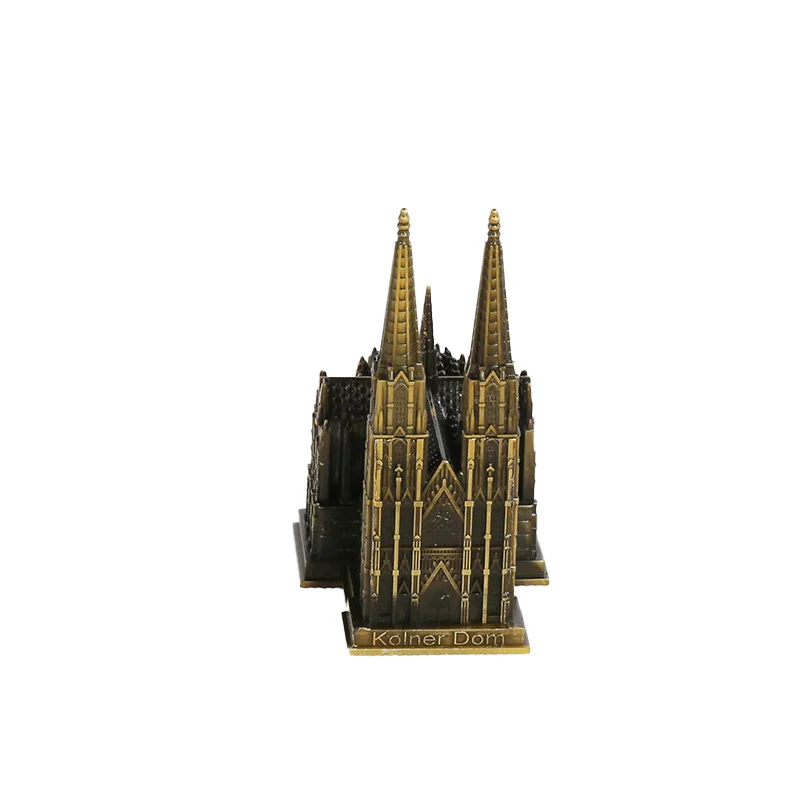 Imagem -06 - Metal Cologne Catedral da Alemanha Landmark Building Model Tourist Souvenir Home Desk Decor Acessórios Artigos de Mobiliário