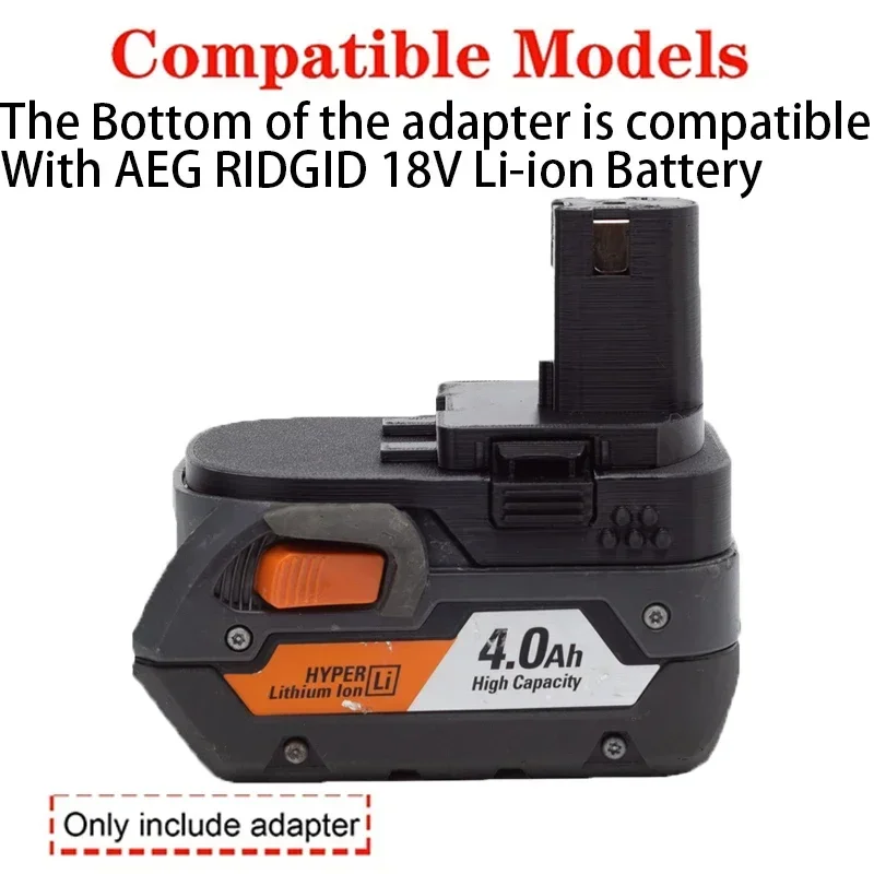 Adapter/Converter for Ryobi 18V ONE+ Li-ion Tool Convert to AEG RIDGID 18V Li-ion Battery Adapter Power Tool Accessories