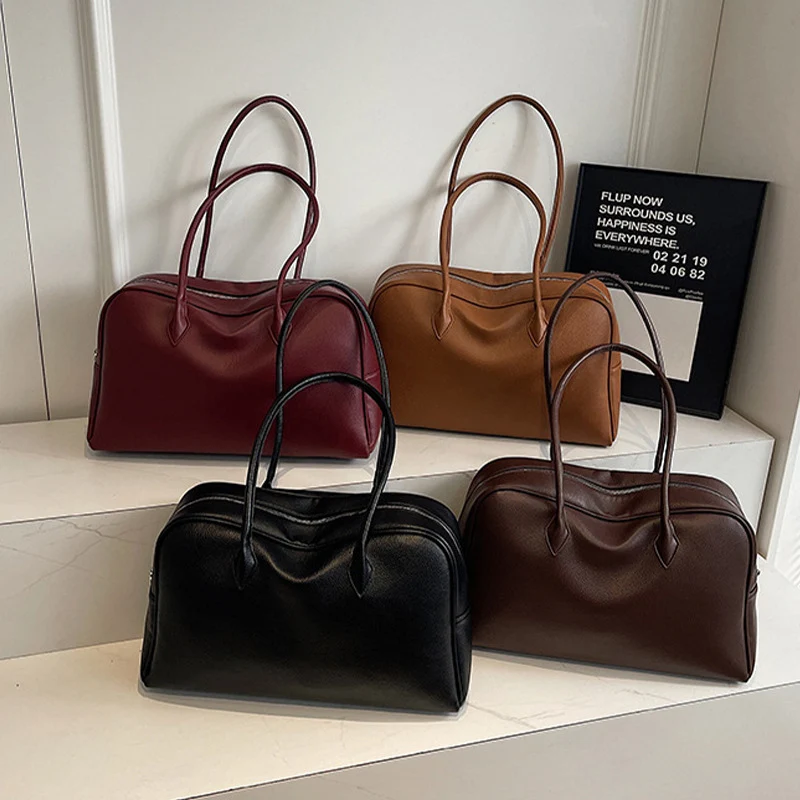 

Высококачественная сумка-тоут на одно плечо в стиле ретро большой вместимости с сумкой-подушкой с рисунком личи