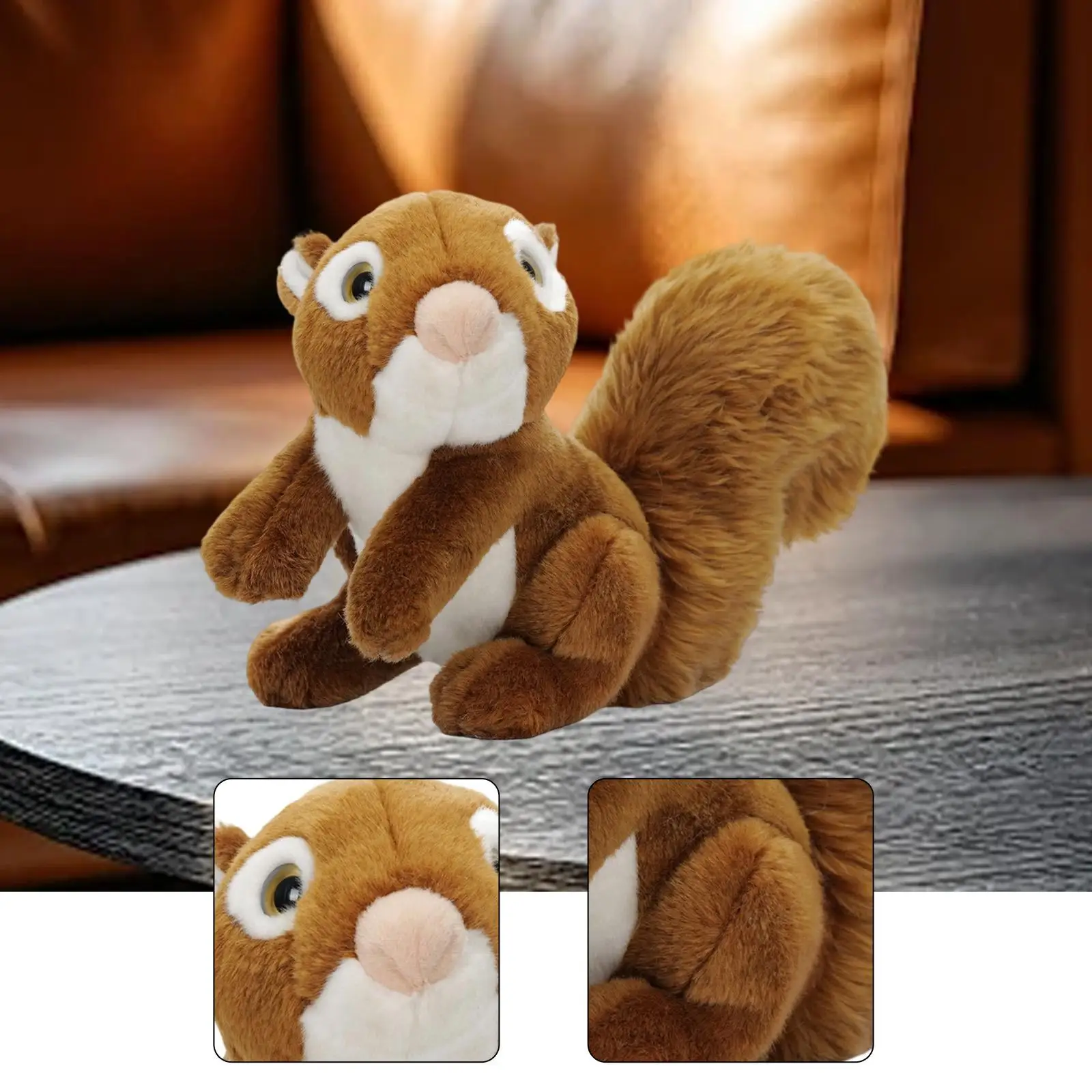 

Plush Squirrel Doll Cartoon Cuddly,Squirrel Doll Decor,Stuffed Animal Toy Animal Decoration for Birthday Gifts Kids Family Teens