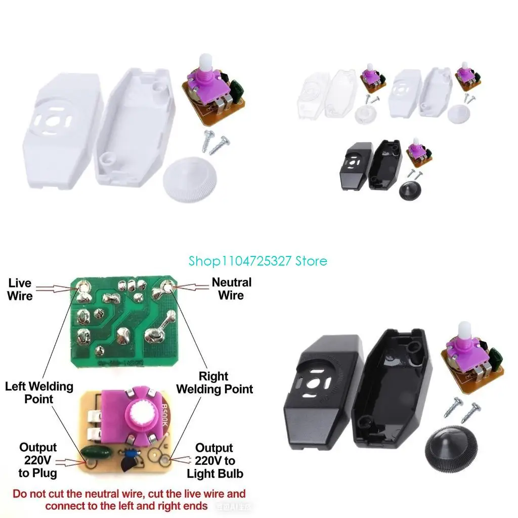 

D8KF Dimmer Switch Table/Desk Lamp Knob Adjust Light Dimmable Button Accessories