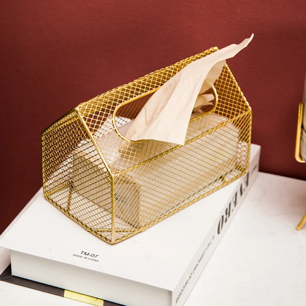 

Креативный железный светильник, роскошная коробка для салфеток, картонная коробка в скандинавском стиле, украшение для гостиной, спальни, стола