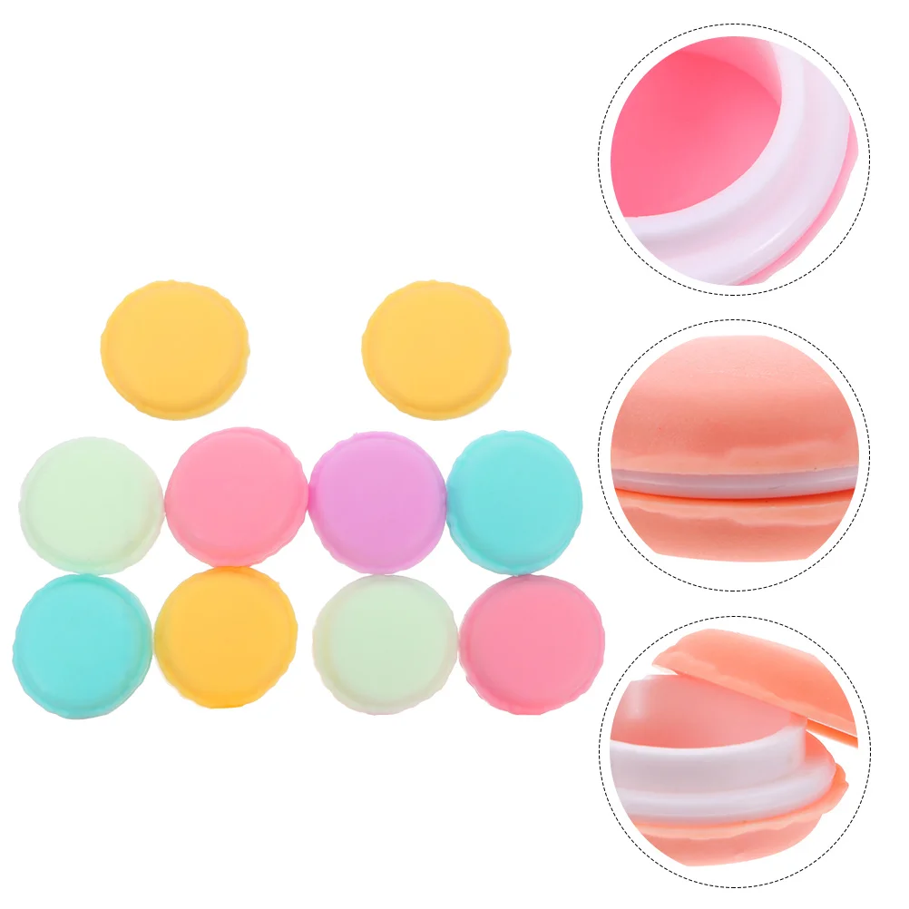 

10pcs Macaron Jewelry Storage Boxes Mini Portable Cases For Rings Earrings Pill Organizers Gift Home Accessories Plastic