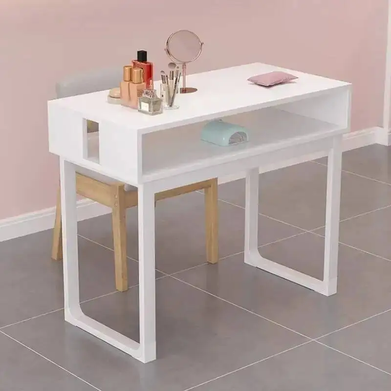 

Reception Professionals Table Organizer Drawer Nordic Manicure Cleaning Nail Desk Workstation Wooden Nageltisch Salon Furniture