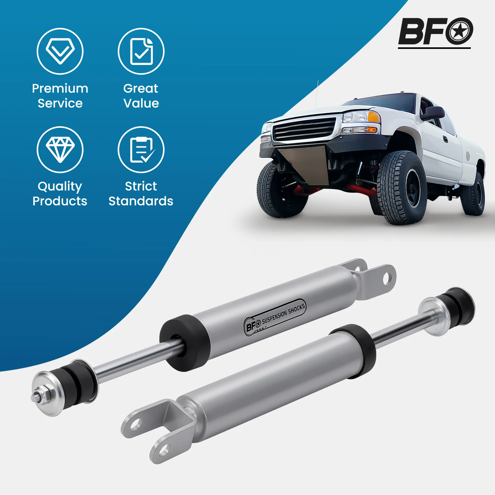 2x Rear Shock Absorbers For Ford F150 2WD/4WD 2009-2023 Fit 4