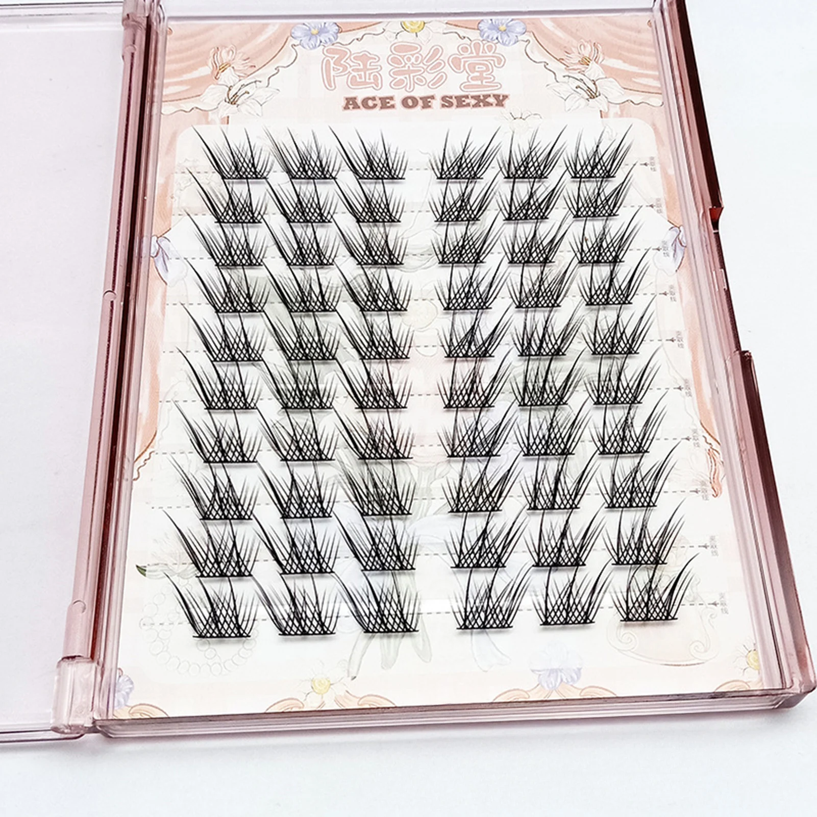 Extensiones de pestañas DIY, pestañas postizas de flores, color negro, 0,05mm, 9-13mm, pestañas postizas mezcladas con rizo C para mujer, maquillaje Natural