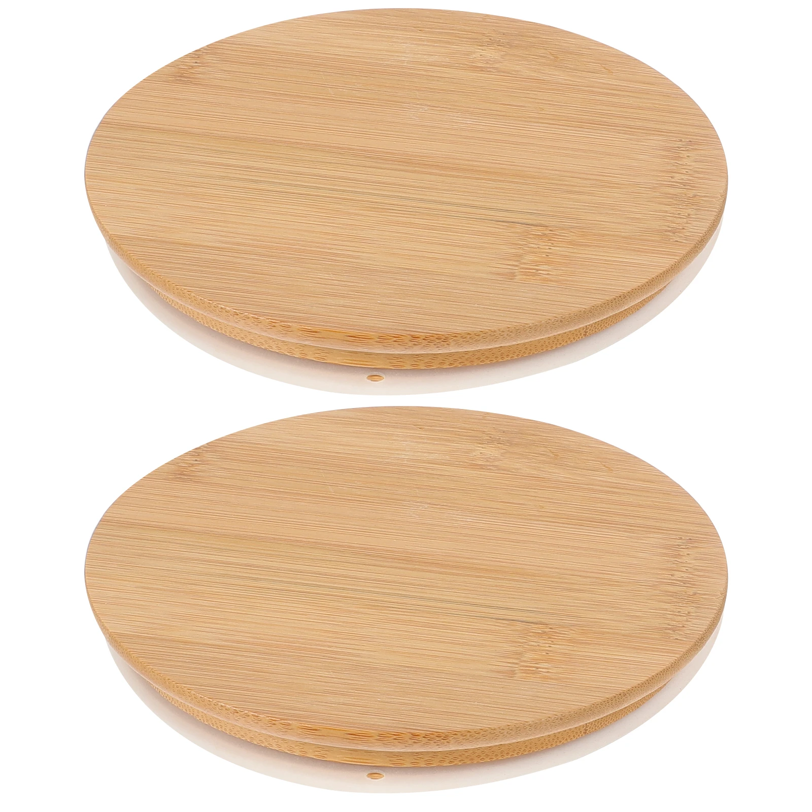 

2pcs Glass 153*140 Bamboo Sealing Covers Airtight Glass Jar Lids Jar Lids for Kitchen Camping Coffee Shop