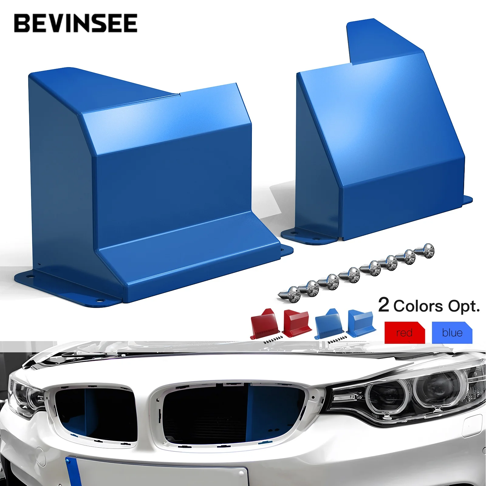 

BEVINSEE Aluminum Left/Right Side Air Intake Scoops for BMW M2 F87 M3 F80 M4 F82 F83 F20 F22 F30 F36 320i 328i 330i 335i N20 N55