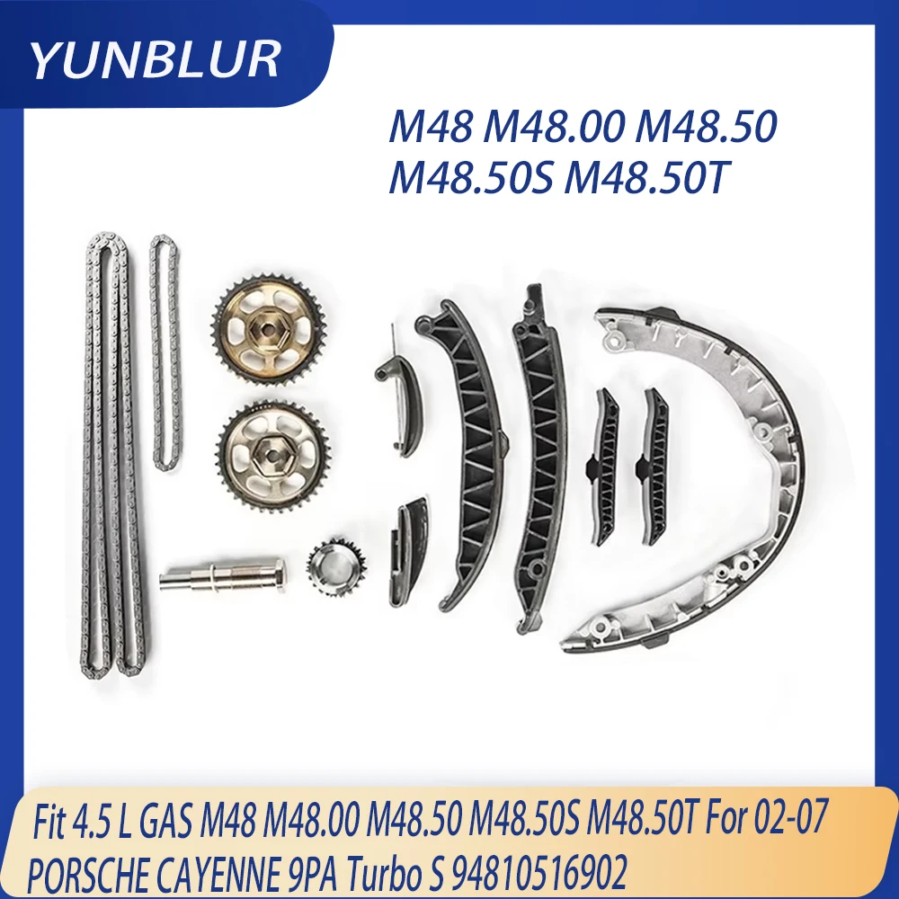 

Engine Timing Chain Kit Fit 4.5 L T V8 GAS M48 M48.00 M48.50 M48.50S M48.50T For 02-07 PORSCHE CAYENNE 9PA Turbo S 94810516902