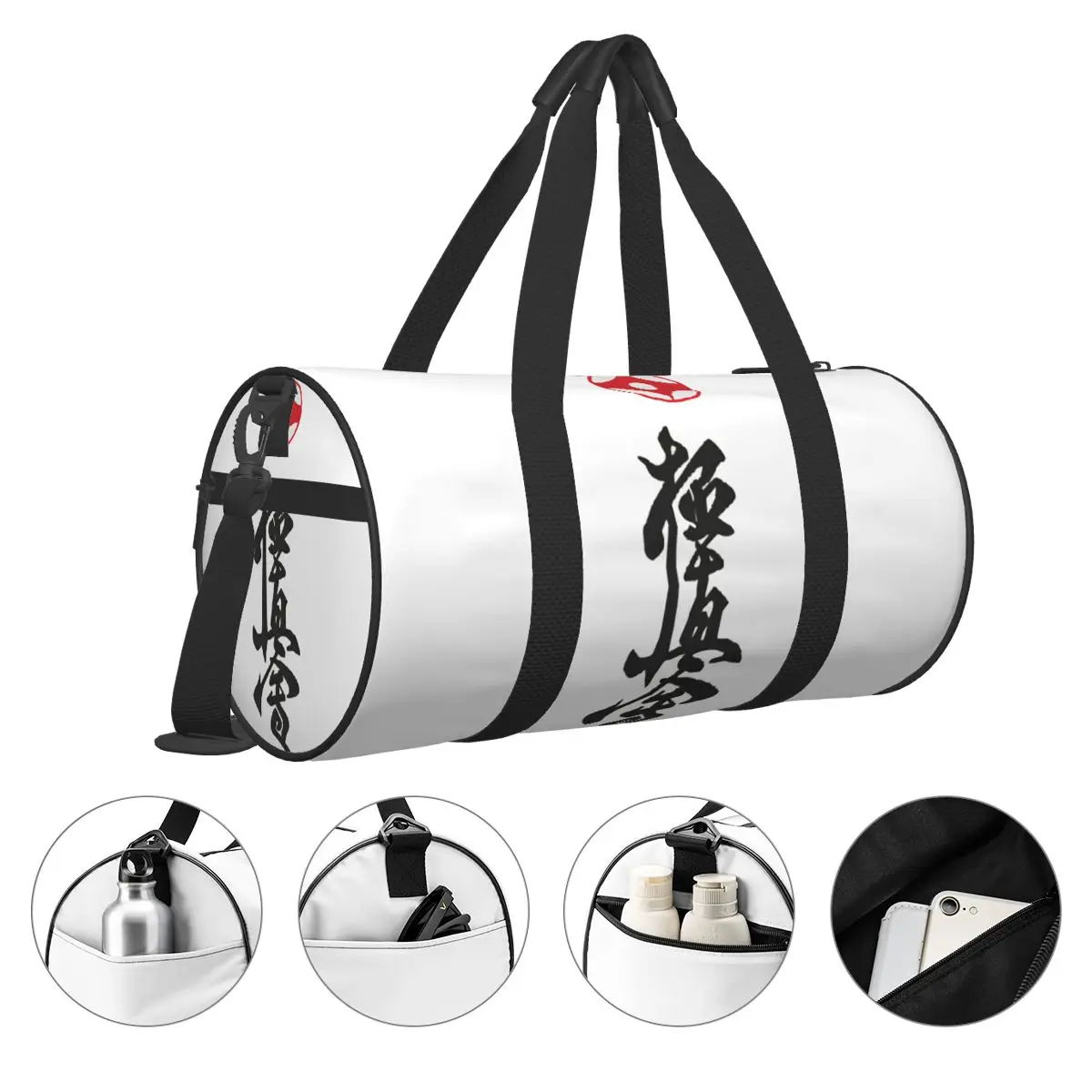 Kyokushin-Karate Sport Bags for Men, Saco de Ginásio de Grande Capacidade, Bolsa Personalizada Impermeável, Saco de Fitness Colorido