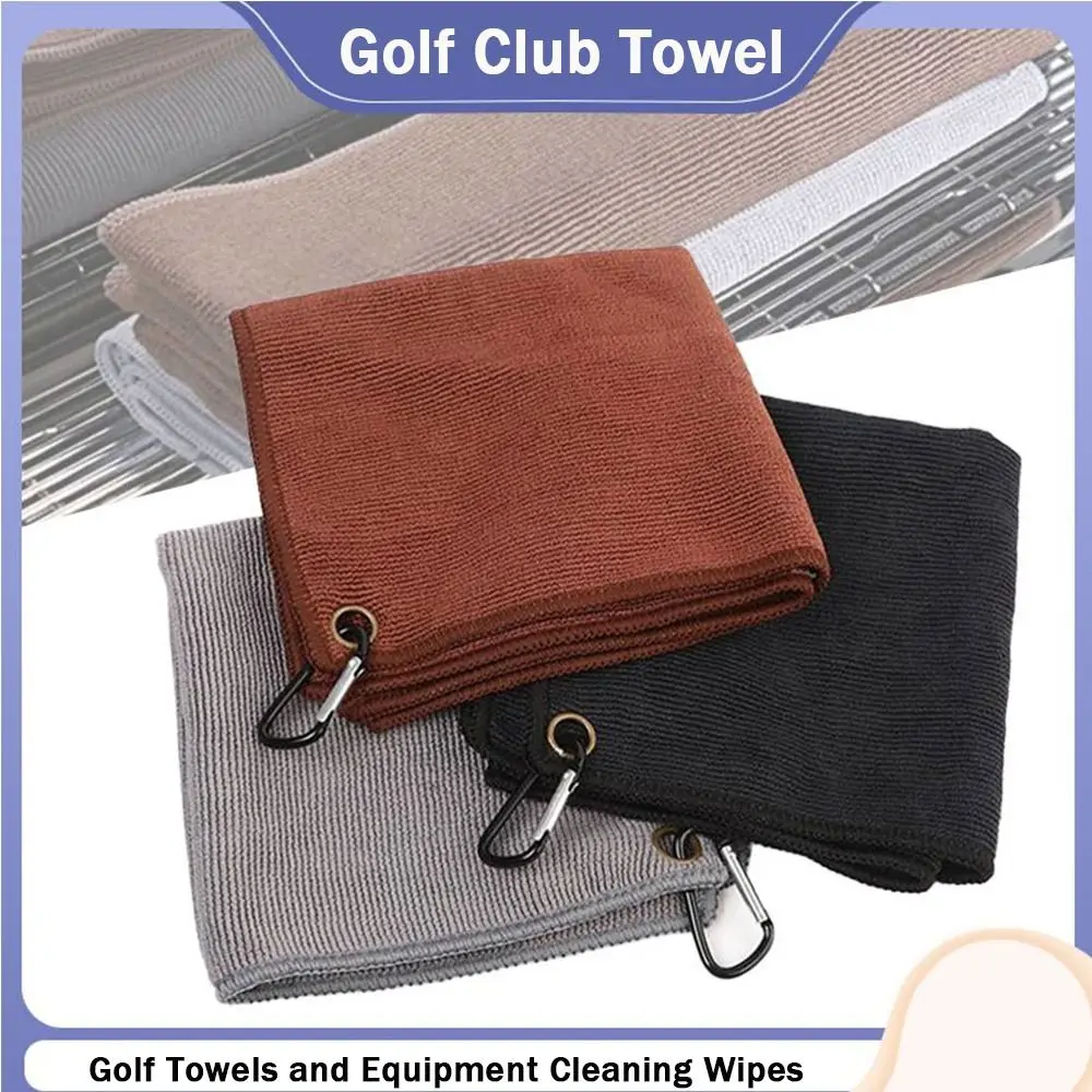 New Lightweight Golf Club Towel Absorbent Portable Wiping Cloth Carabiner Clip Quick Dry Barista Towel Outdoor Sport