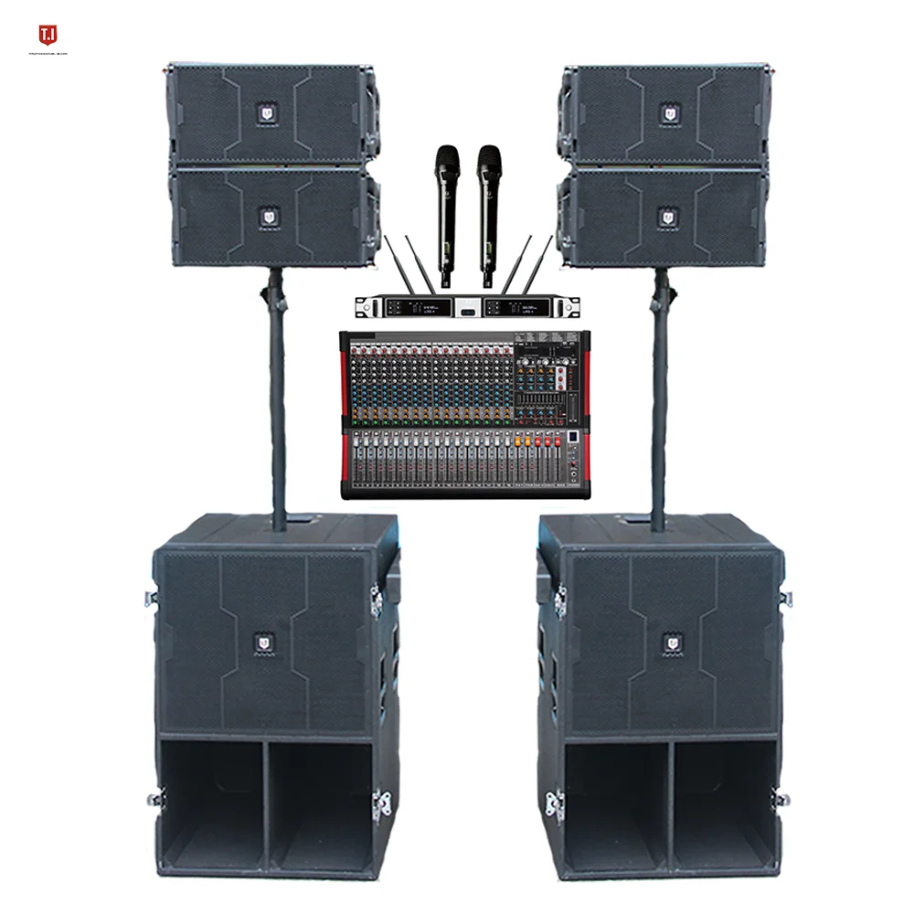 Concert High Performance 800W Line Array Speaker Wood Shell Professional Stage Event Audio Sound System