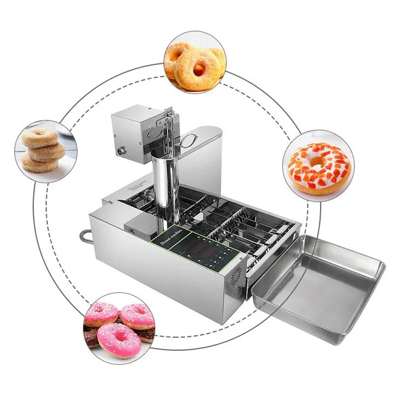 4pcs/Row Stainless Steel 110V 220V Electric Automated Mini Donut Doughnut