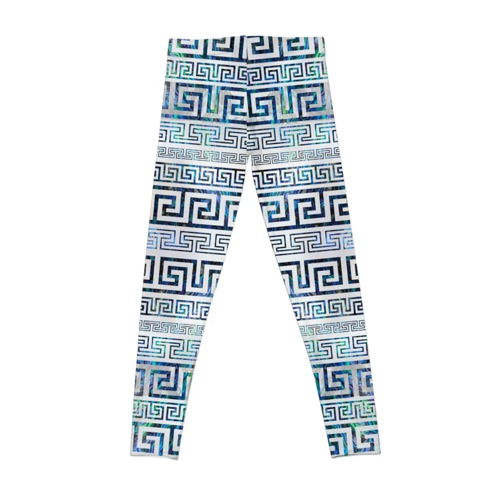 Greek Meander Pattern - Greek Key Ornament Leggings for physical sports tennis for harem pants gym top Womens Leggings