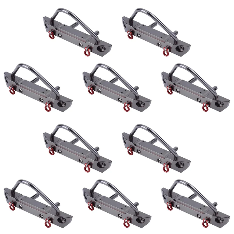 A04F-10X RC voiture pare-chocs avant en métal modèle RC pièces pour Axial SCX10 Jeep Wrangler 1/10 télécommande chenille CNC usiné