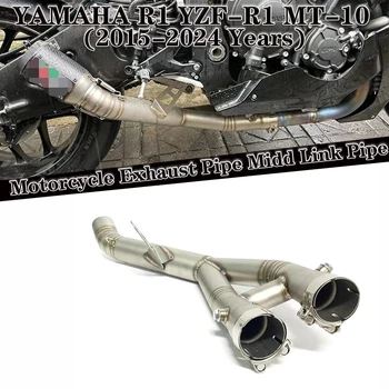 Yamaha YZF R1 Slip 2022 2023 For Slip MT10 2015-2021 Motorcycle Exhaust Escape Systems Middle Link Pipe Joint 60mm Muffler