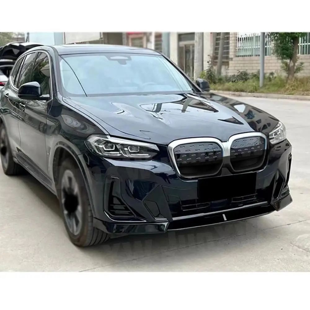 ABS Front Bumper Lip Splitters Spoiler Body kits for BMW ix3 2022+ Front Lip Chin Bumper Guard Canard Cars Accessories