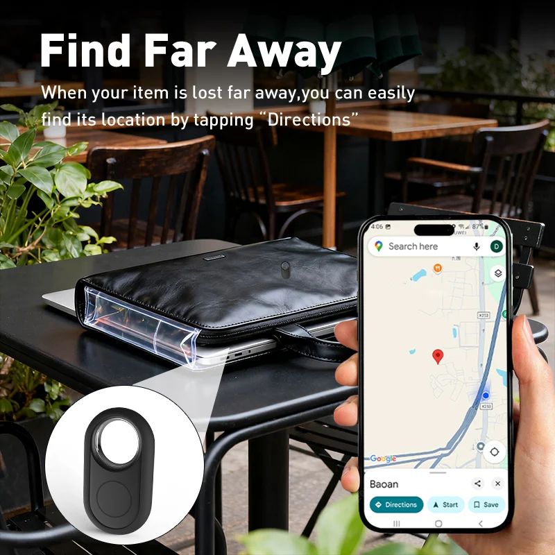 4-PCS جهاز تعقب لمسافات طويلة أندرويد مع غلاف سيليكون لجوجل فايند هاب محدد الصوت العلامة الذكية لبيكسل موتورولا فيفو GMS #4