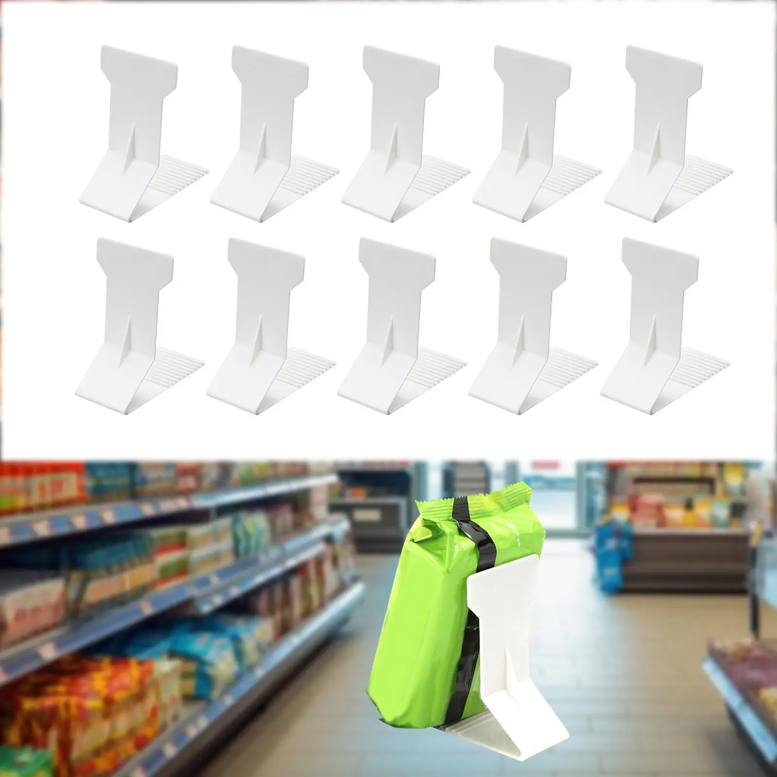 10Pcs Shelf Divider Anti Fall Goods Classification Boards Rear Support Rack