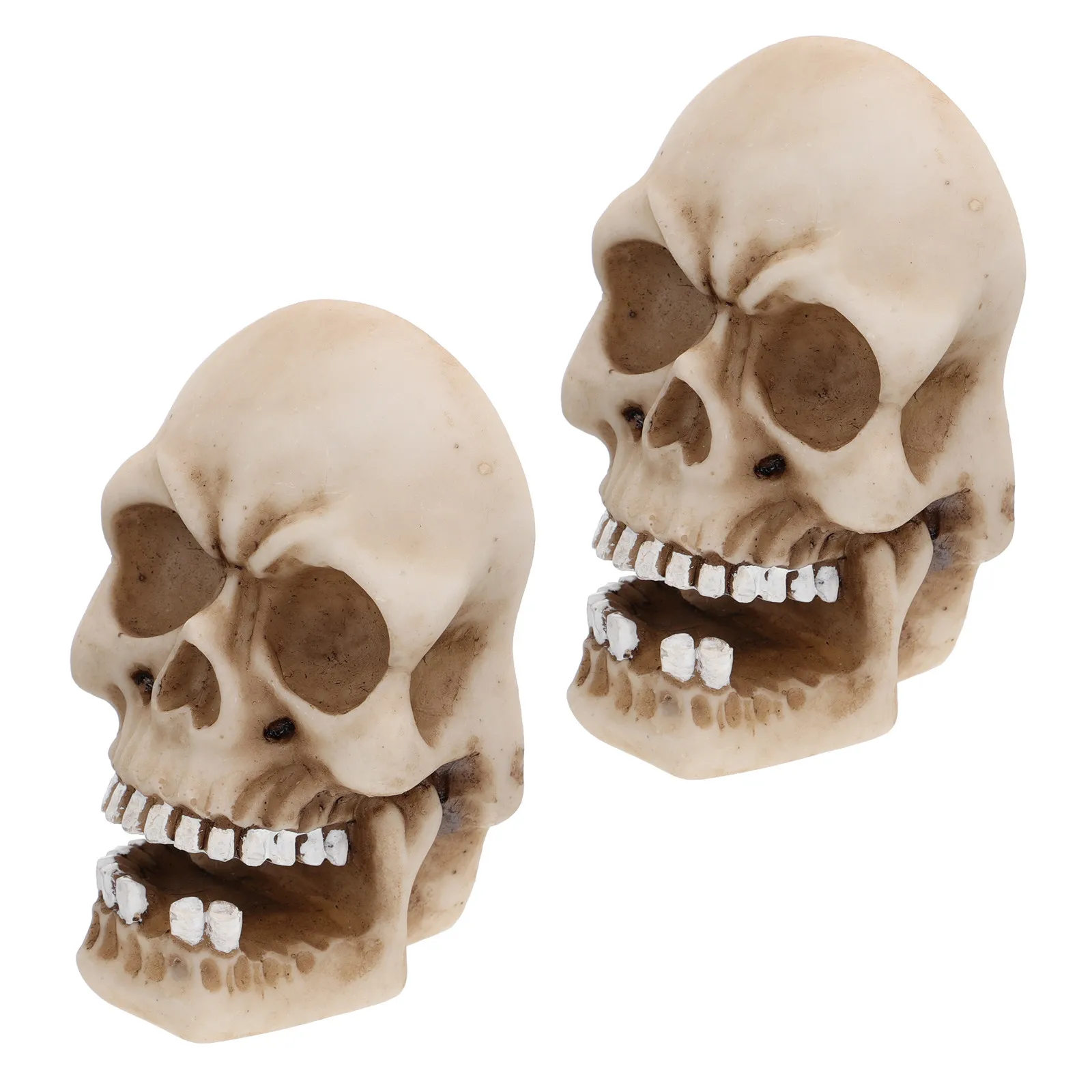 2Pcs Skull Cable Holder Key Lock Wall Hanging Bobbin Winder Charging Cable Organizer Wire Storage Box Resin Key Storage Lock Box