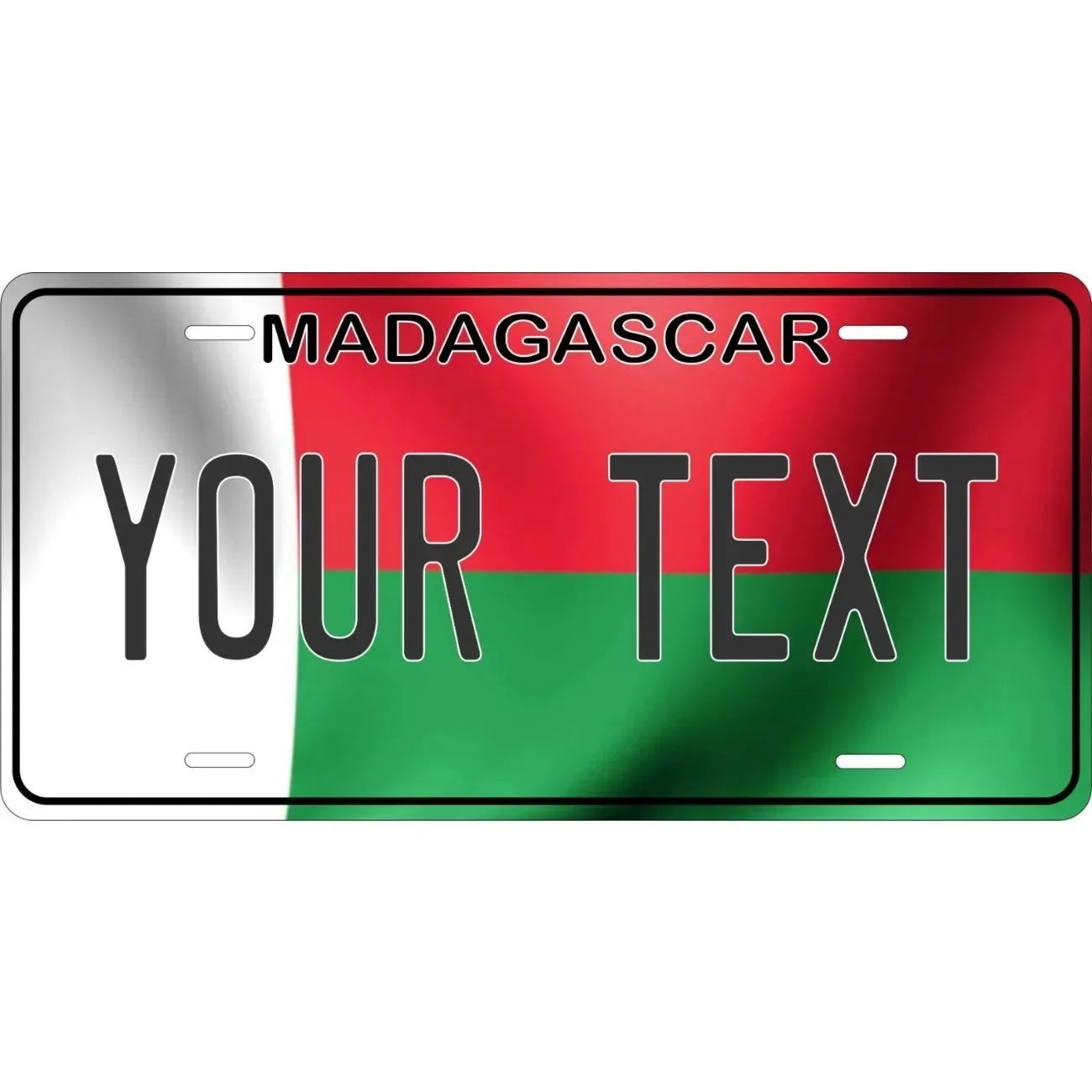 Custom Personalized Madagascar Flag Hanging Tag Home Decor Waterproof Dustproof Ornament