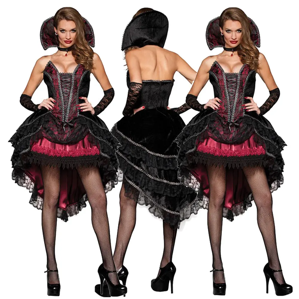 

Halloween Sexy Women Ghost Bride Cosplay Costume Vampire Queen Costume Retro Vampire Horror Fancy Dress