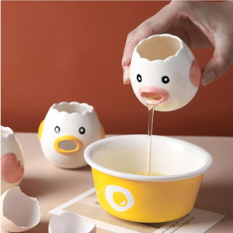 

Egg White Separator Cute Cartoon Model Kitchen Accessories Easy Separation of Egg Whites and Yolks Ceramics Cooking Kitchen Tool