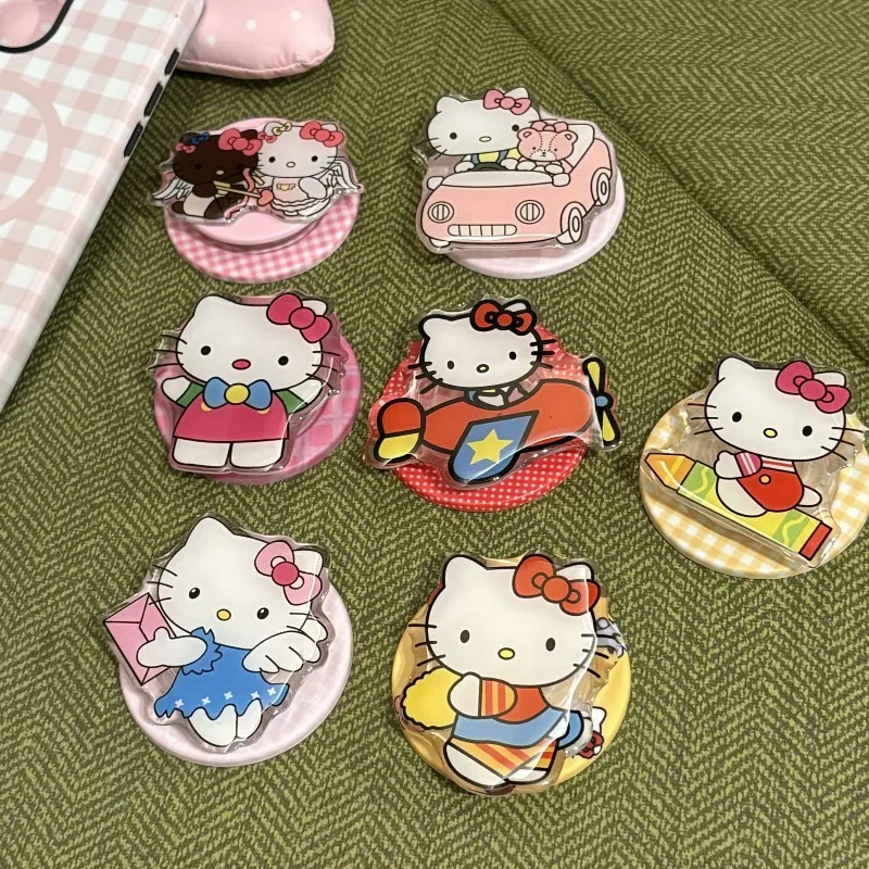 

Kawaii Hello Kitty Stand Cute Cartoon Suitable Magnetic Phone Case Lazy Artifact Desktop Accessories Student Gift Wholesale