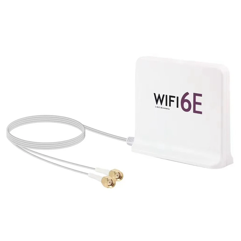 Portable 2.4G/5G/6G Wifi 6E Antenna With Cable Indoor Wireless Antenna With Magnetic Bottom For Network Card