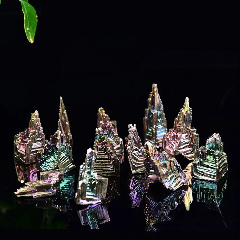 Titanium Bismuth Skyscraper Tower Raw Stone Mineral Specimen Energy Quartz Rough Crystal Ore For Home Decor DIY Gifts