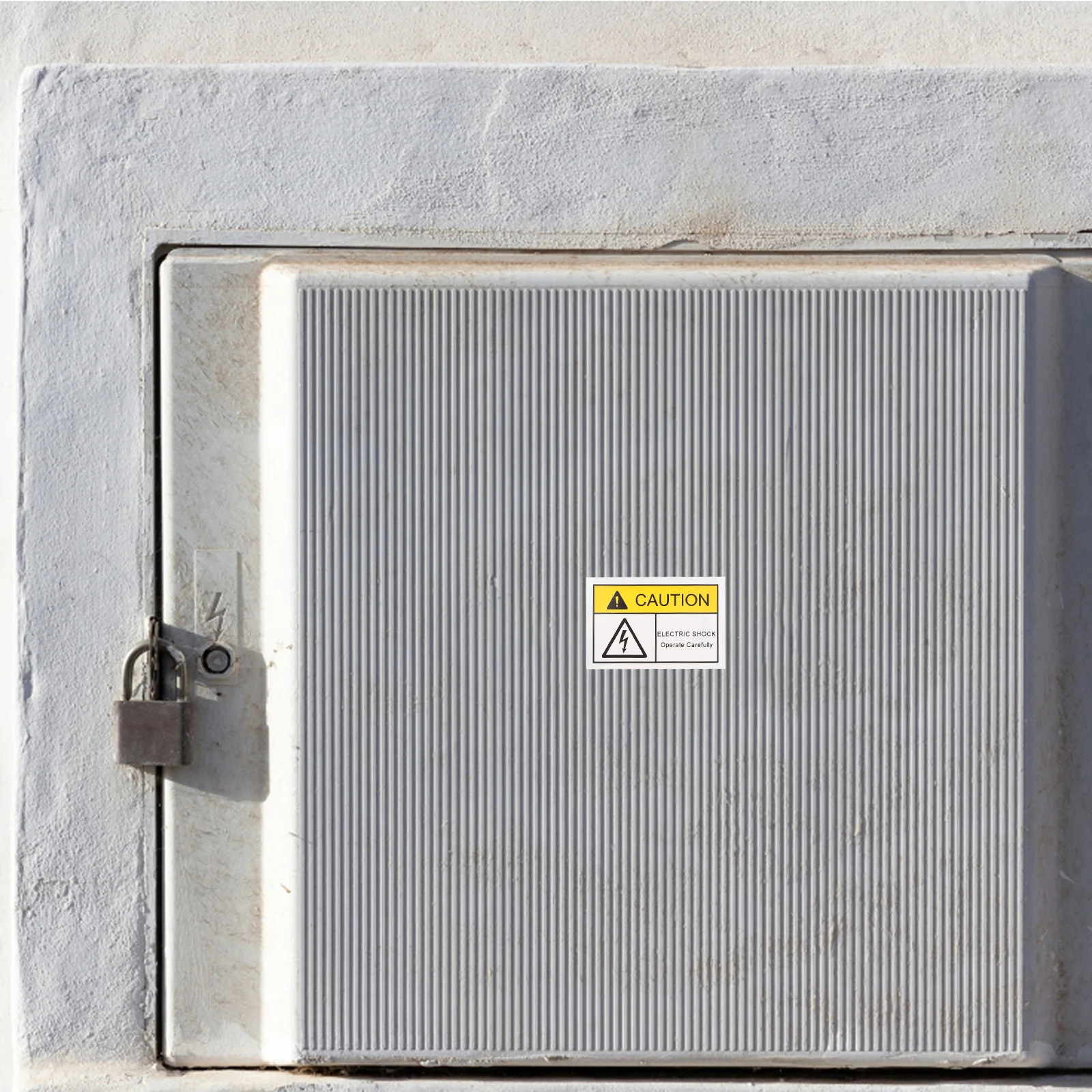 10Pcs Electrical Shock Warning Stickers Vinyl Adhesive Labels Easy Peel Strong Adhesion for Electric Panel Door Equipment