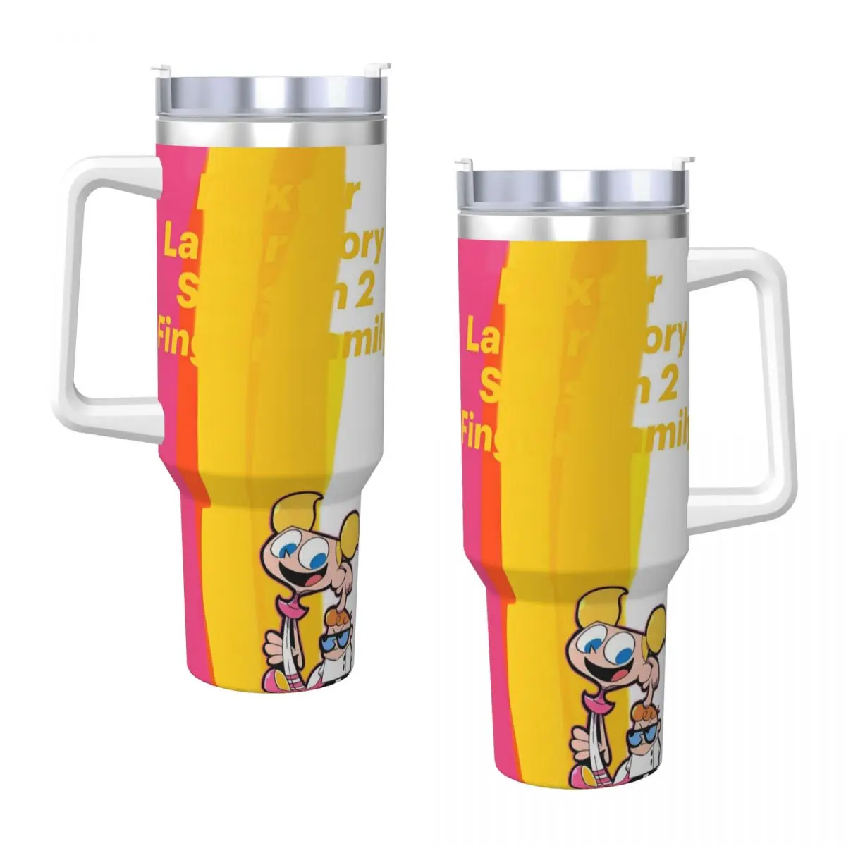 

Stainless Steel Tumbler Dexter's Laboratory Car Mugs With Straws Travel Hot Drinks Water Bottle Keep Heat Large Capacity Coffee
