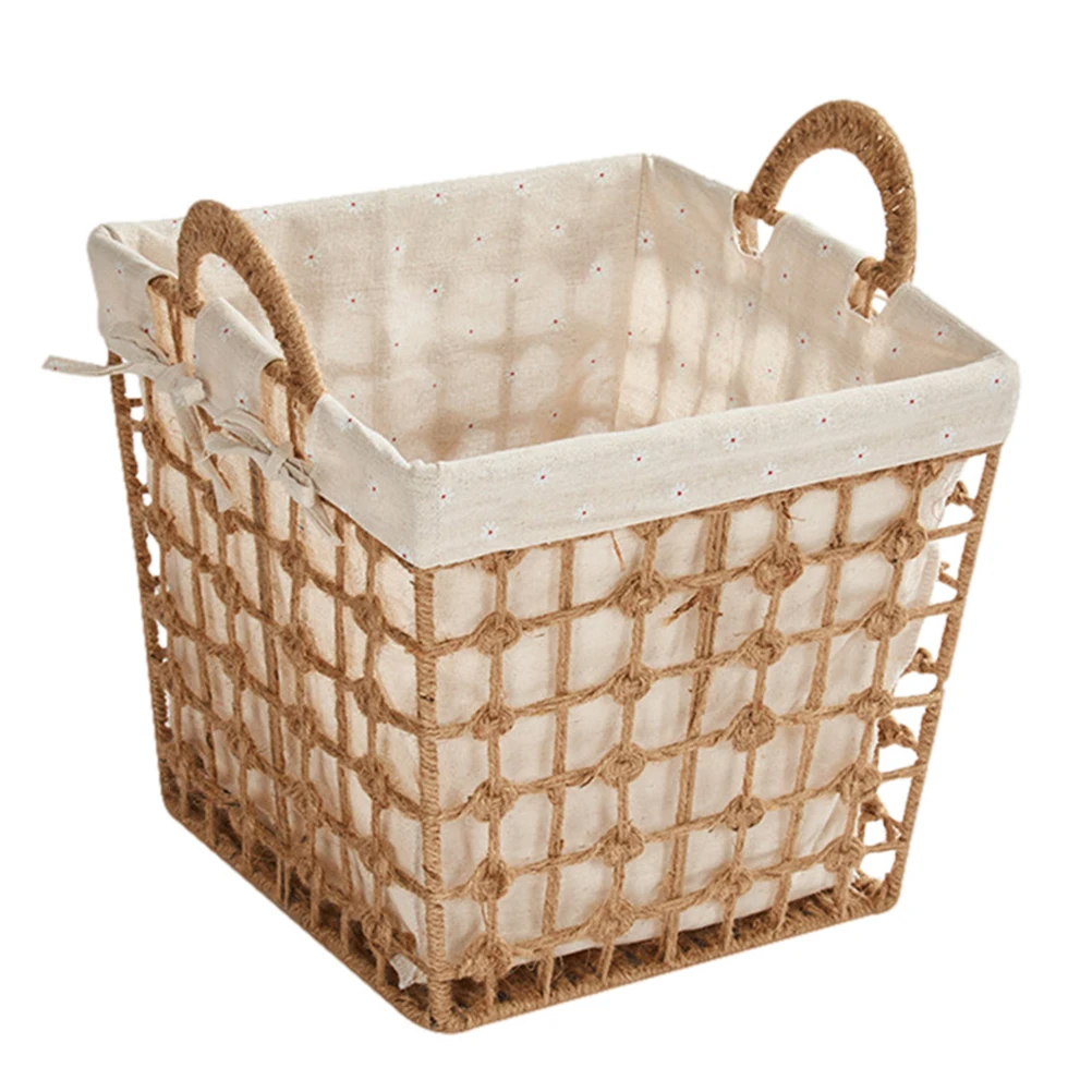 

Woven Laundry Basket Small Square Premium Materials H Dirty Clothes Container Storage Basket Home ganization Portable